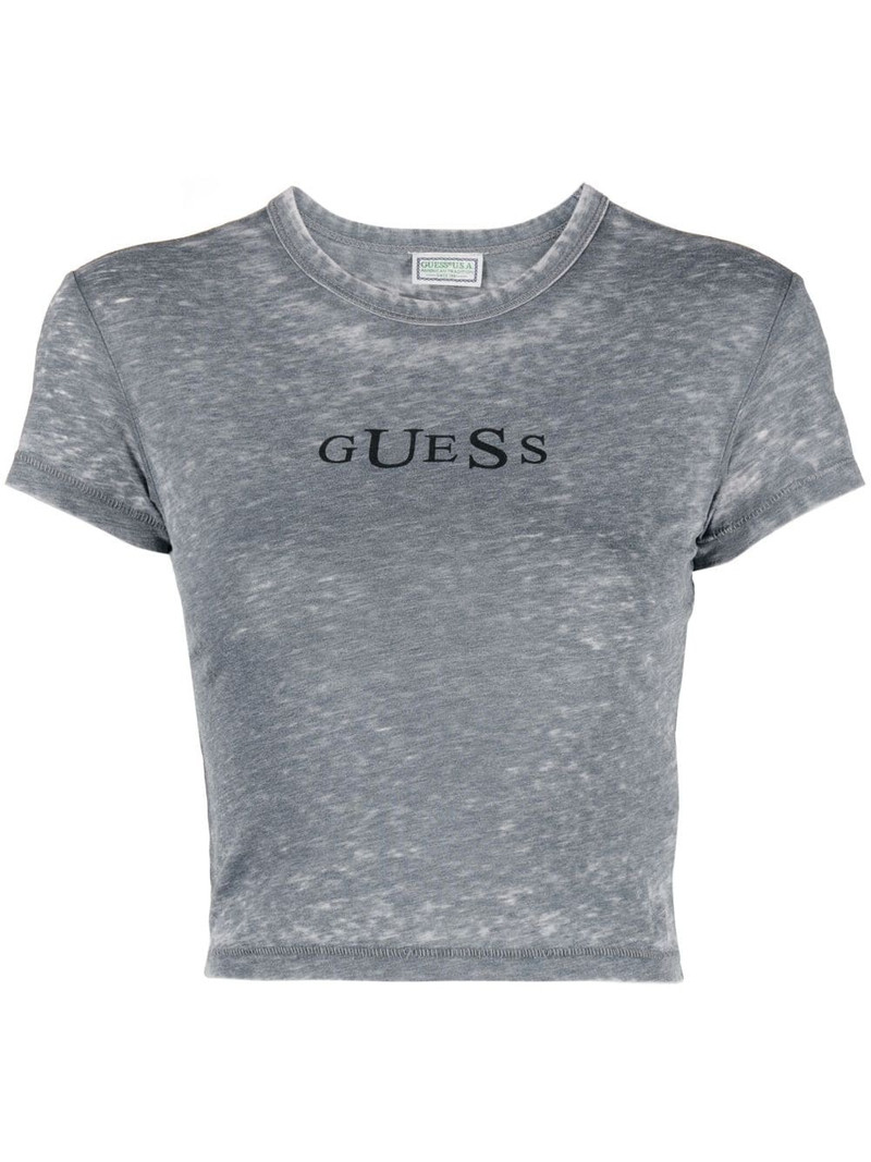 logo-print cropped T-shirt 1