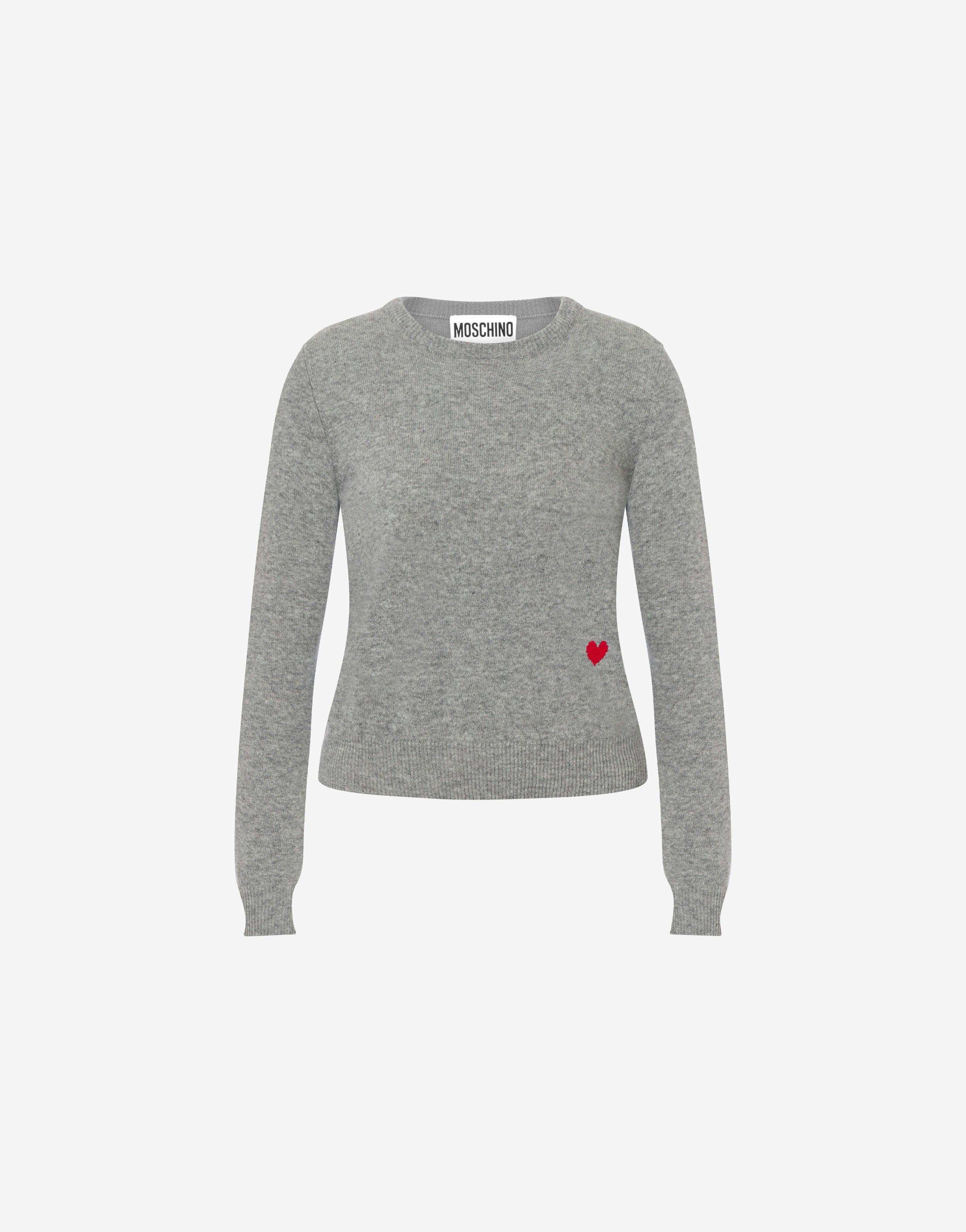 RED HEART WOOL AND CASHMERE JUMPER - 1