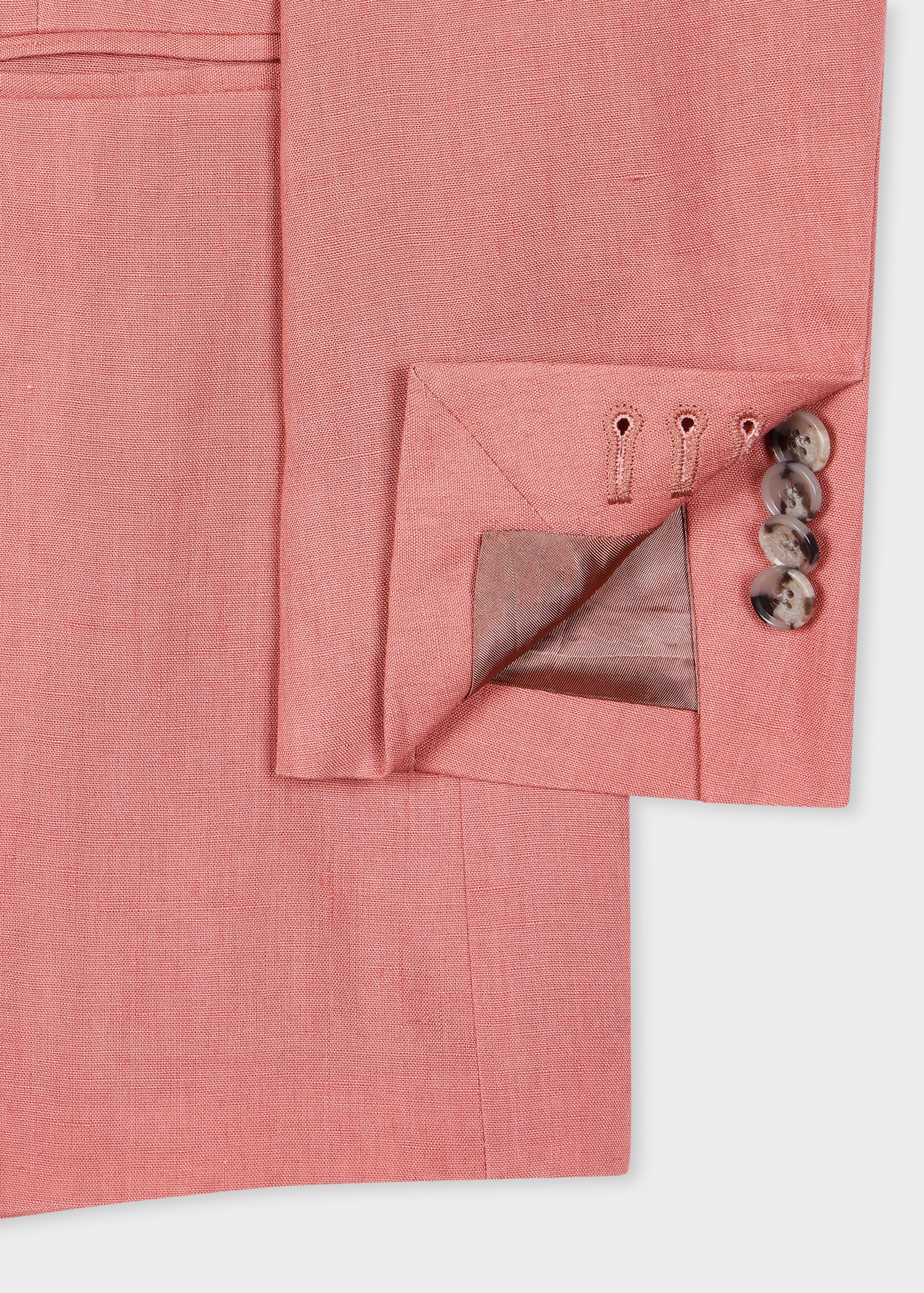 A Suit To Travel In - Women's Pink Linen Travel Blazer - 3