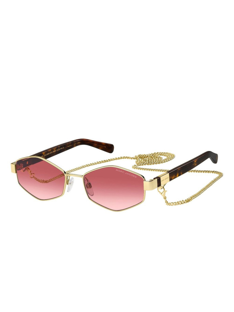 Marc Jacobs geometric-frame chain-strap sunglasses outlook