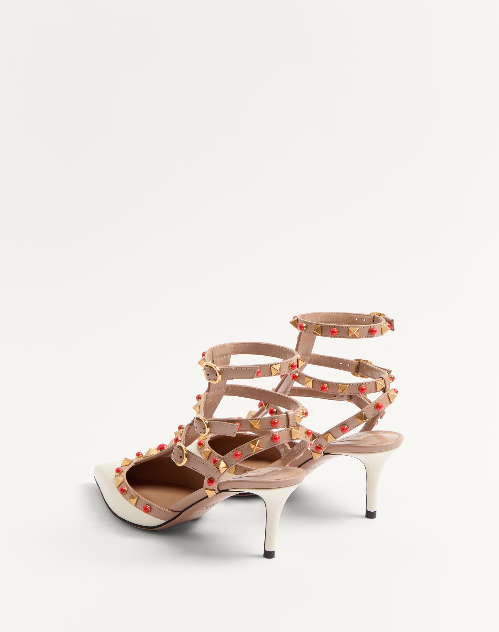 ROCKSTUD CALFSKIN PUMPS WITH CABOCHON STONES 65MM - 5
