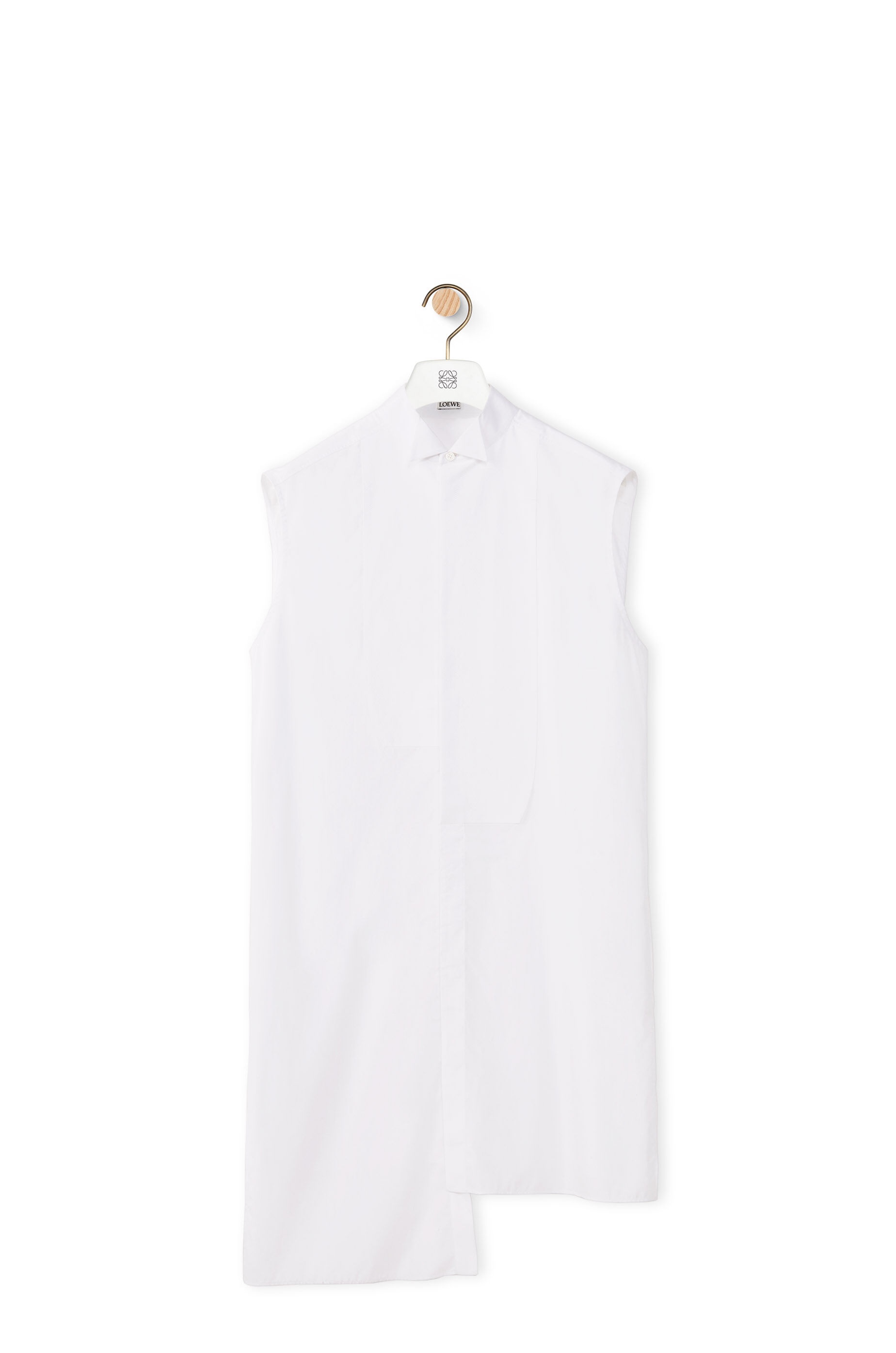 Sleeveless long shirt in cotton - 1