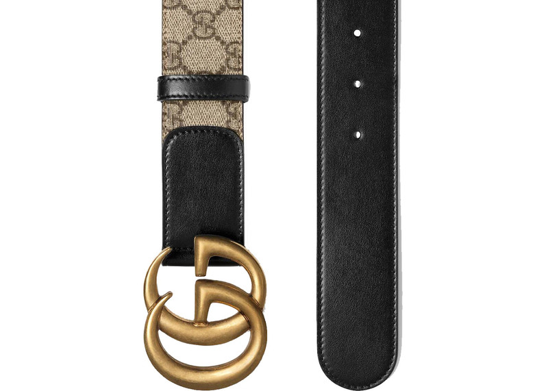 GUCCI Gucci GG Belt Double G Buckle 1.5 Width Black outlook