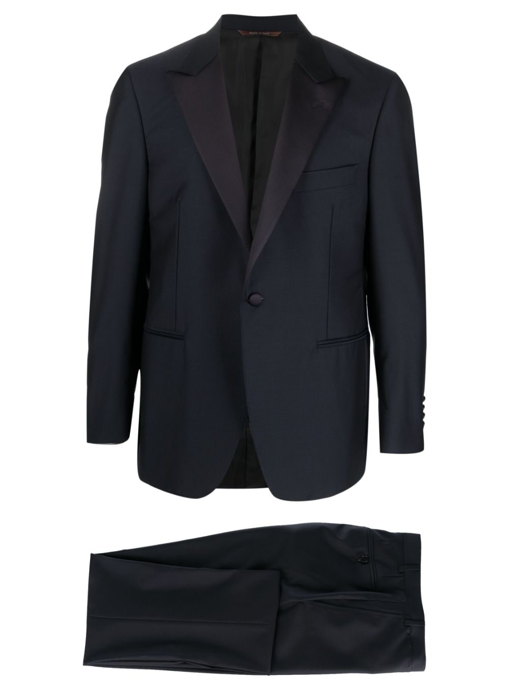 single-breasted wool suit - 1