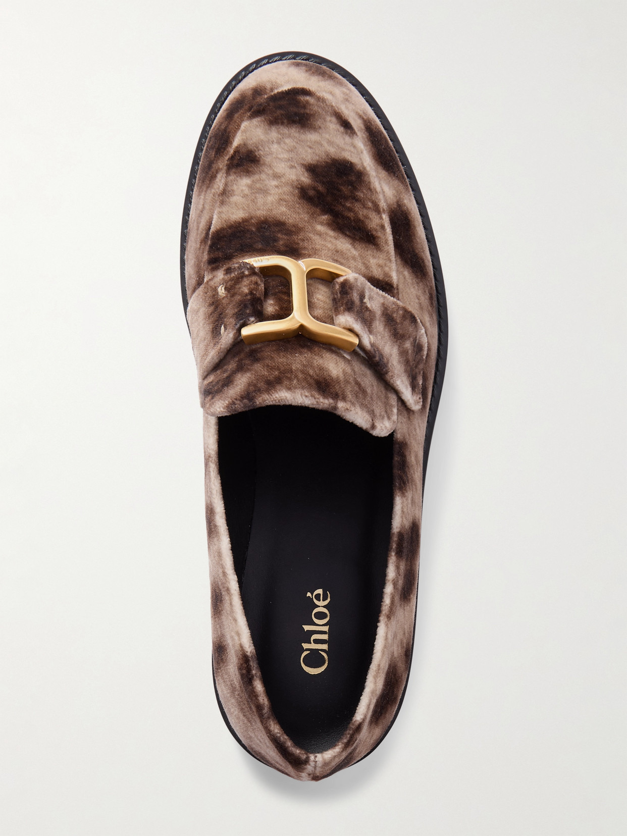 Marcie Leopard-print Velvet Loafers - 5