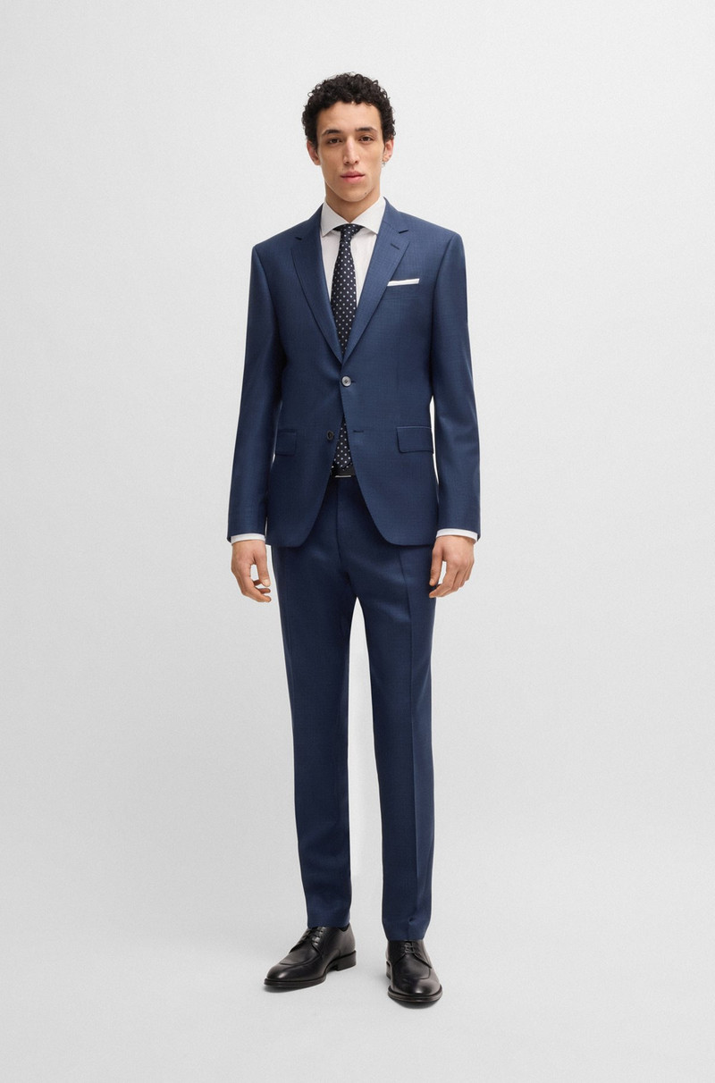 SLIM-FIT SUIT IN PATTERNED WOOL 1