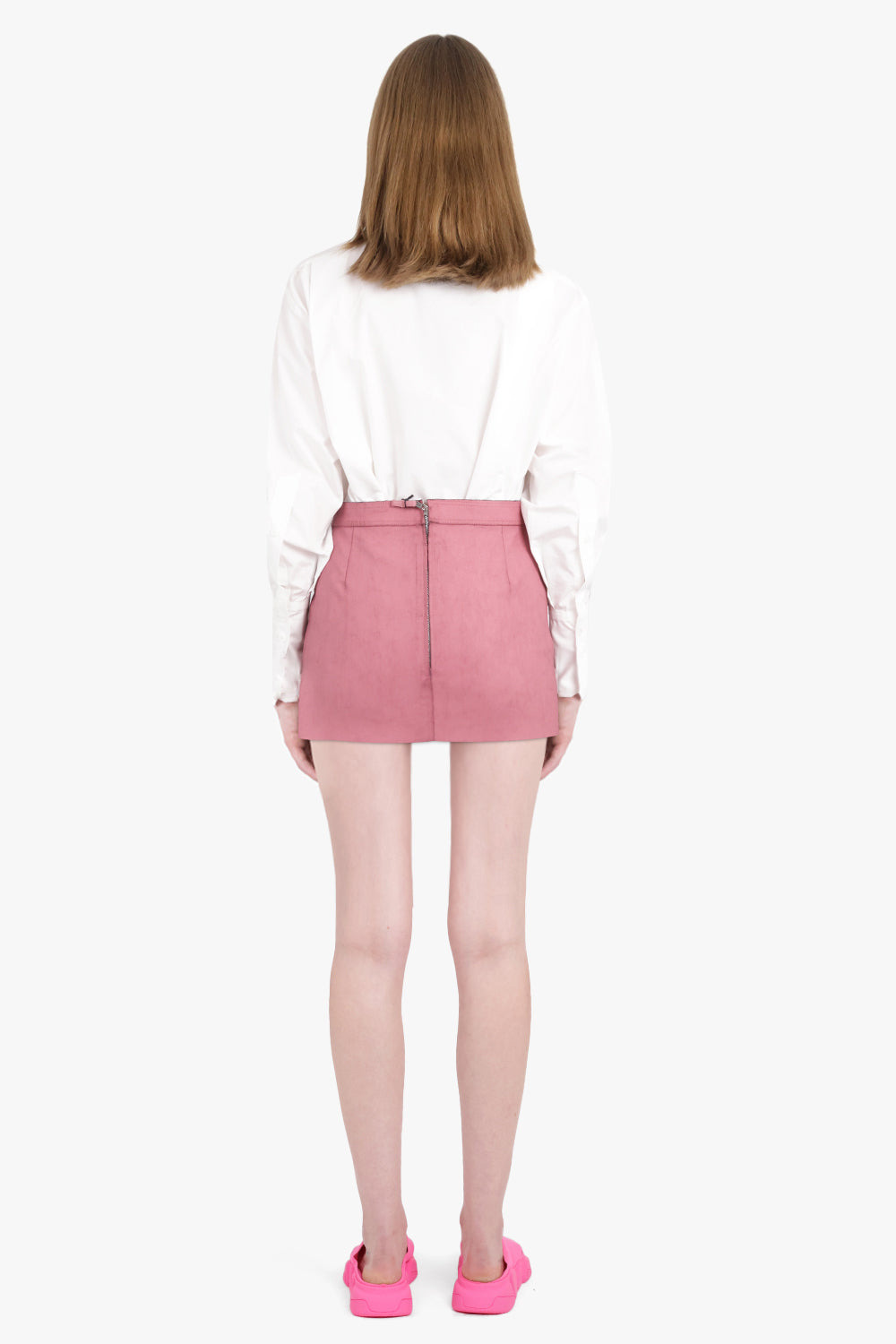 GONNA DENIM MINI SKIRT | THULIAN PINK - 5