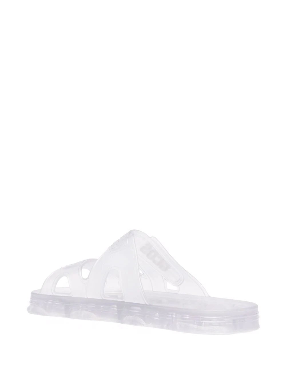 logo-lettering transparent sandals - 3