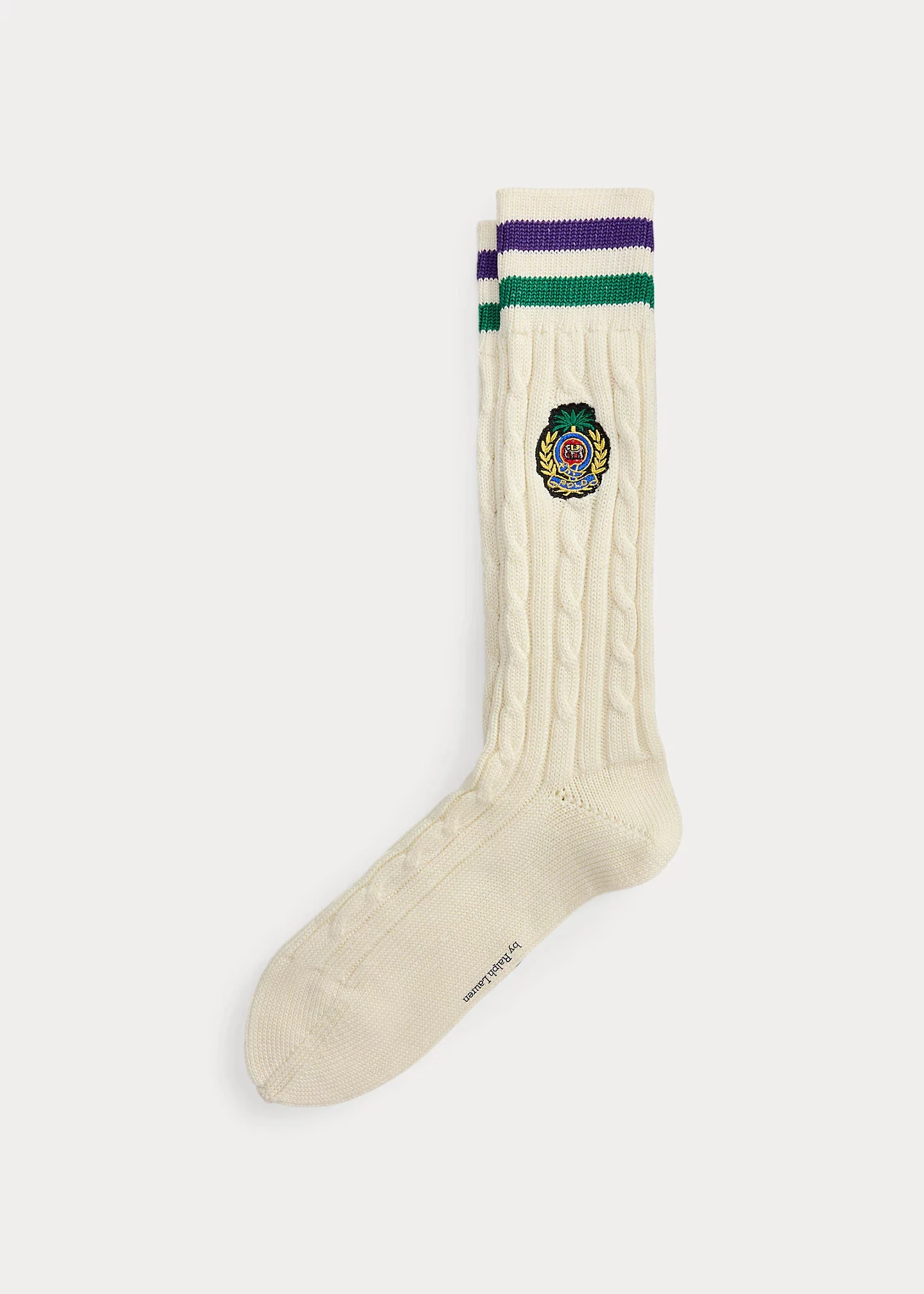Cable-Knit Cricket Crew Socks - 1