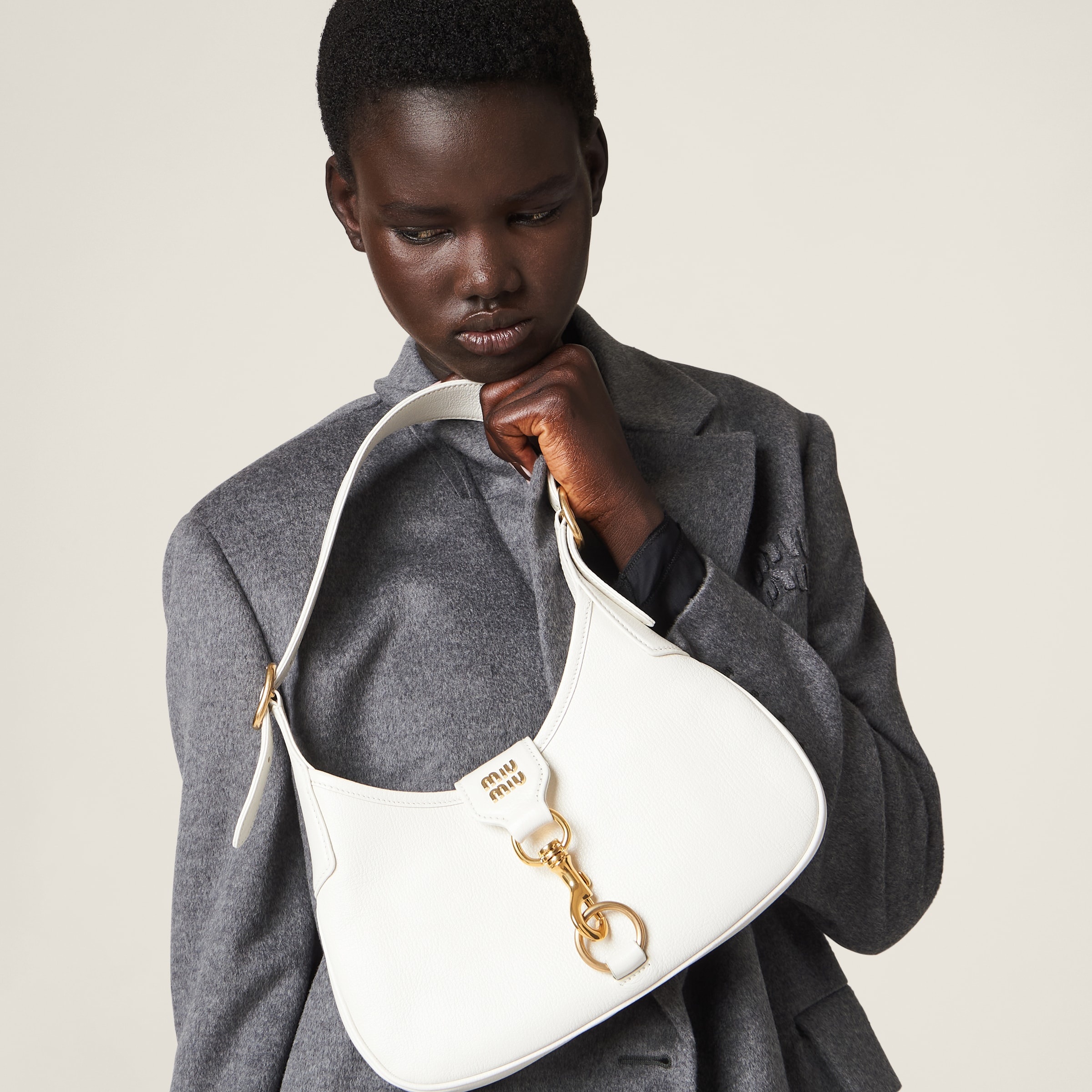 Madras leather hobo bag - 7