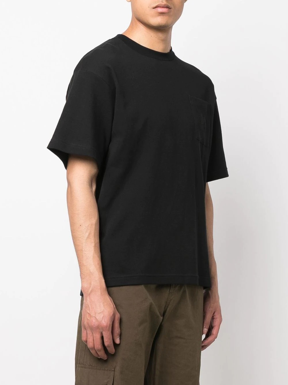 logo-embroidered pocket T-shirt - 3