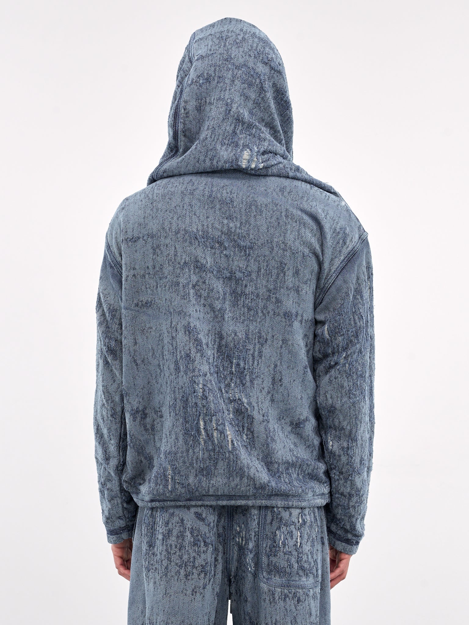 Distressed Hooded Sweater - 3