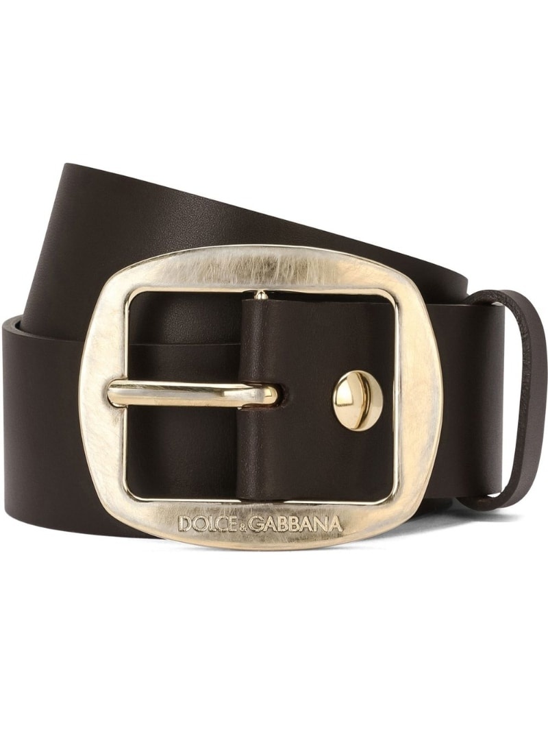 leather buckle belt - 1