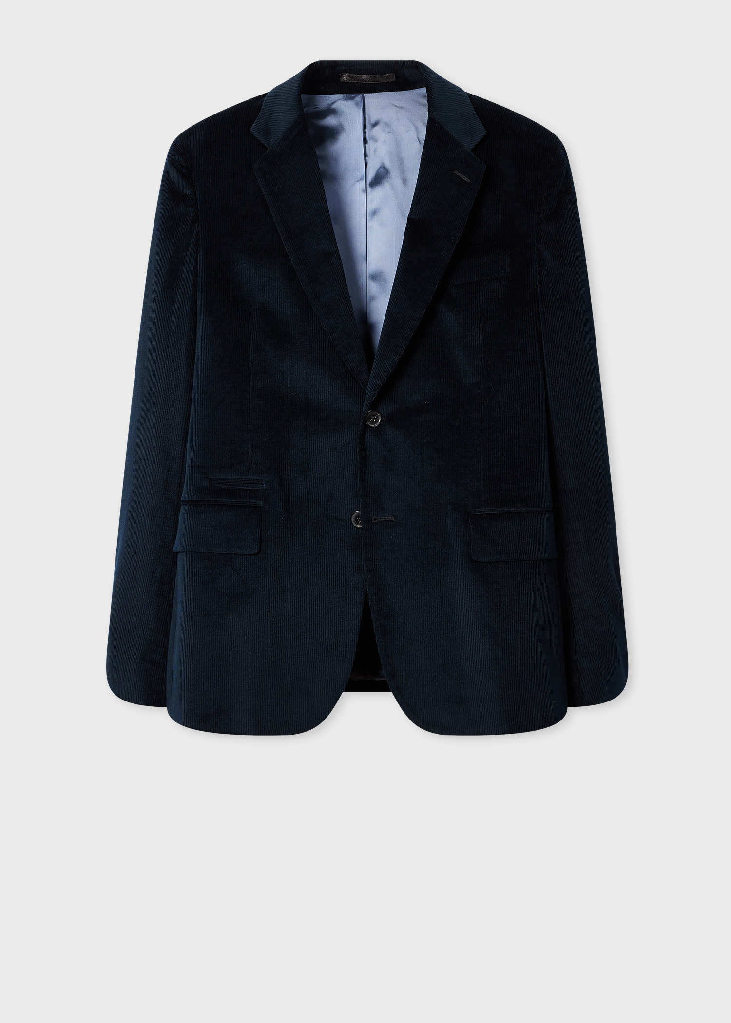 Navy Cotton and Wool-Blend Corduroy Blazer - 1