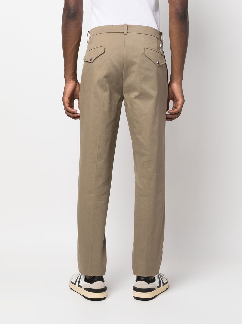 tapered-leg tailored chinos - 4