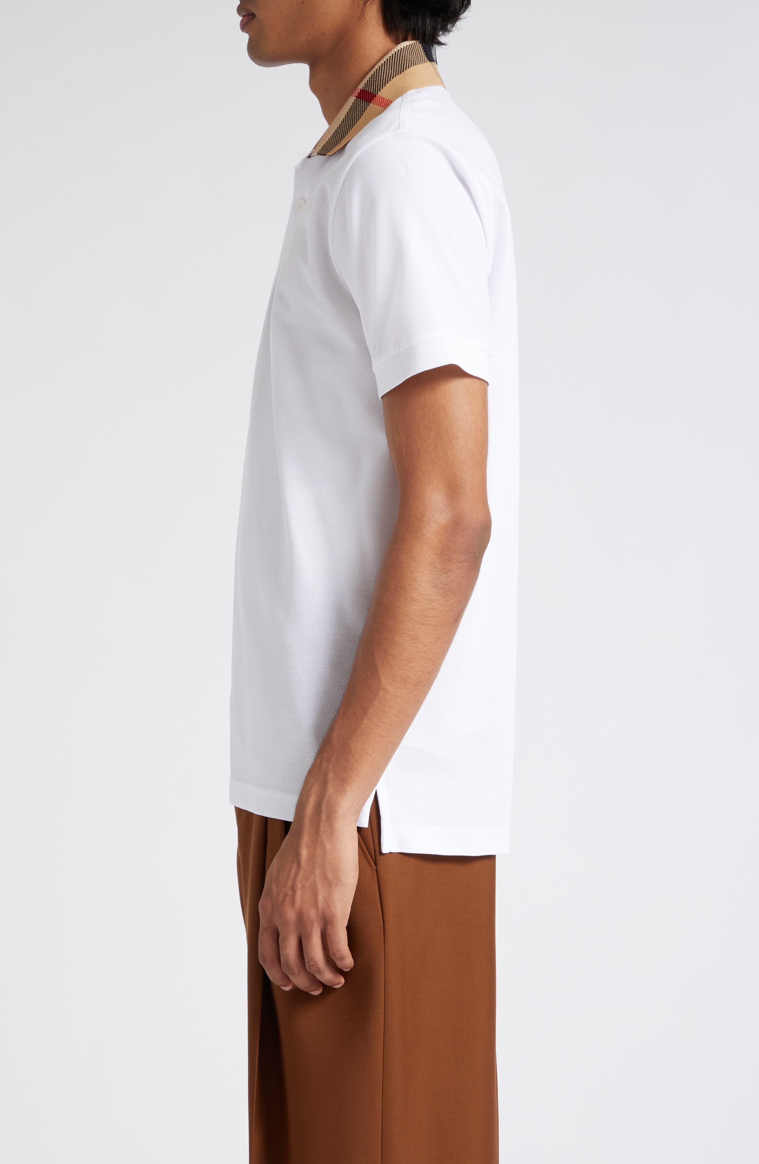 Cody Check Collar Cotton Piqué Polo - 3