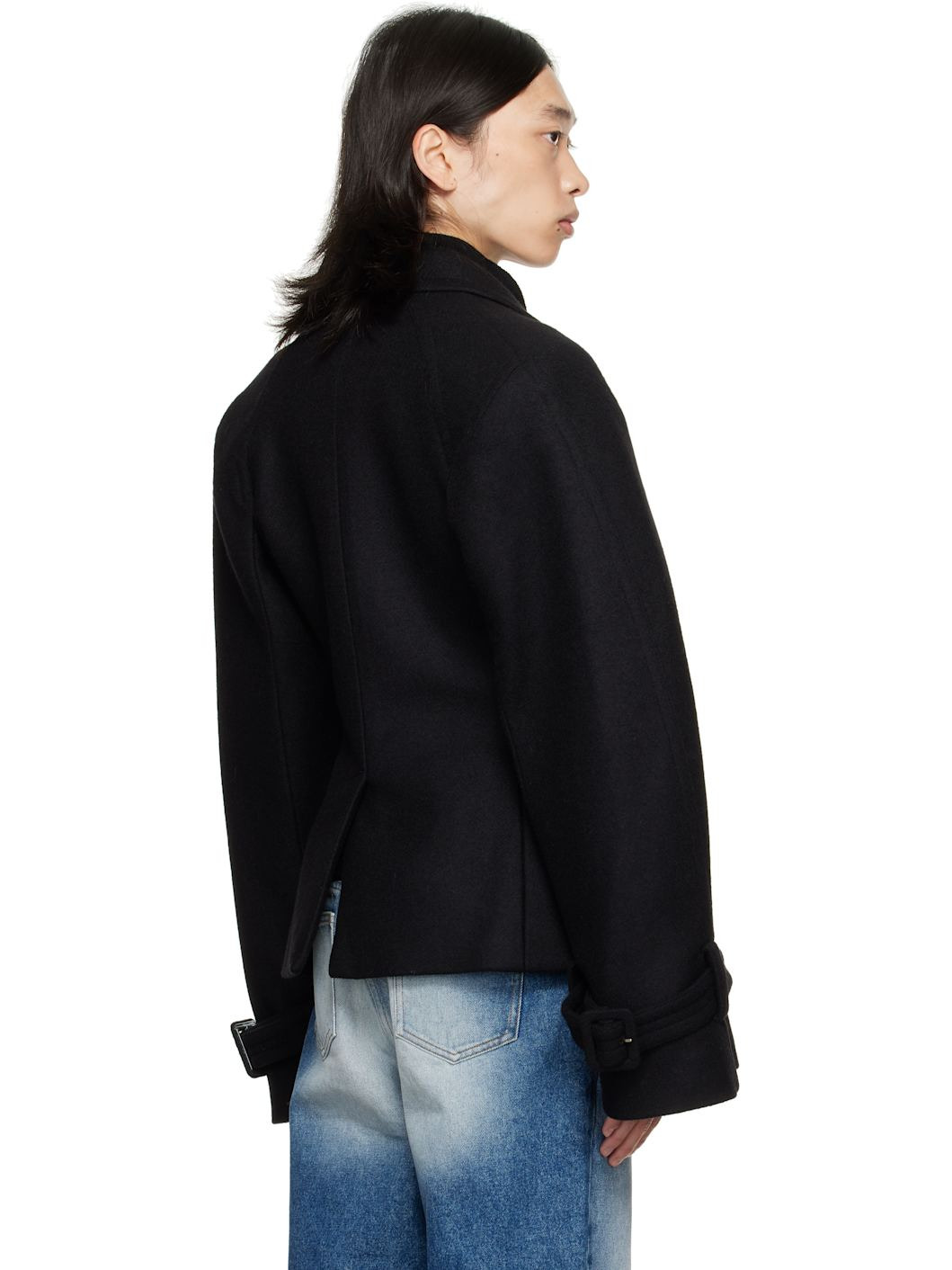 Black Raglan Tailoring Blazer - 3