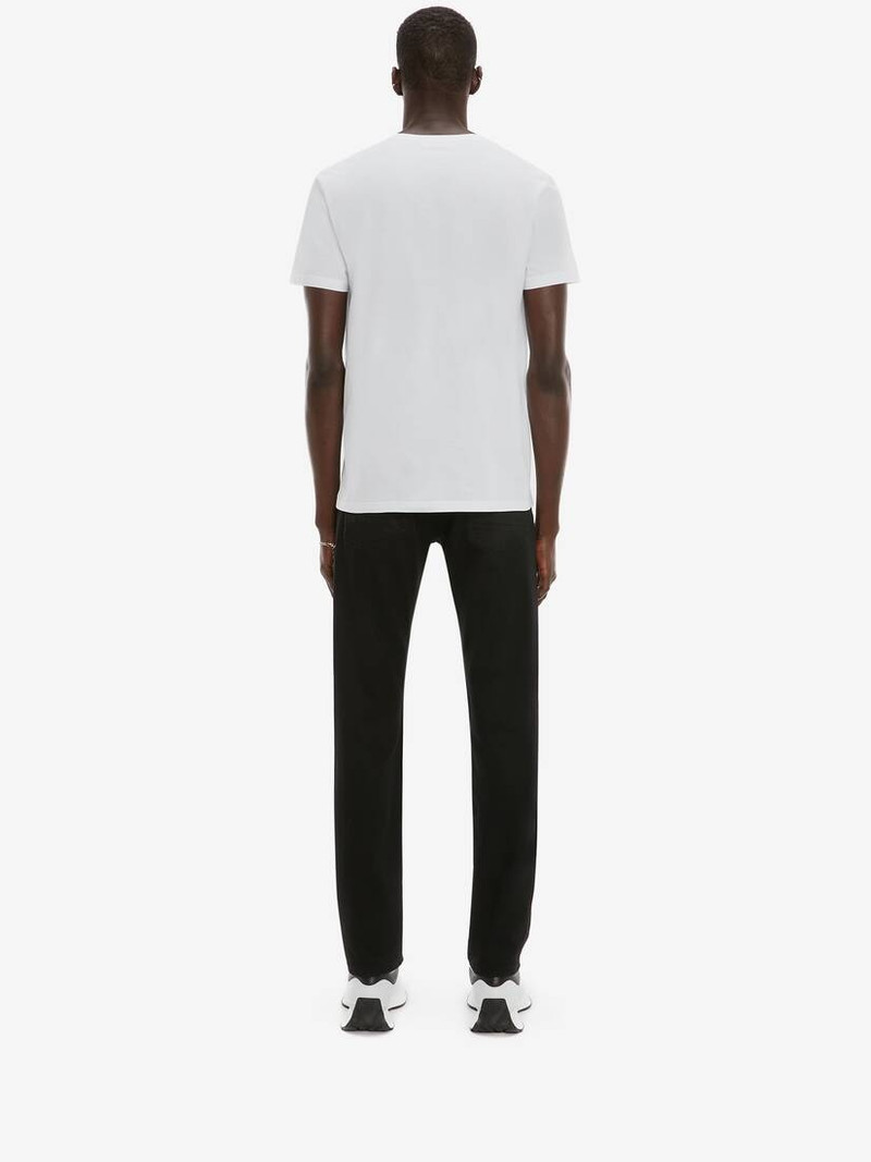 Skull Print T-shirt in White/black 4