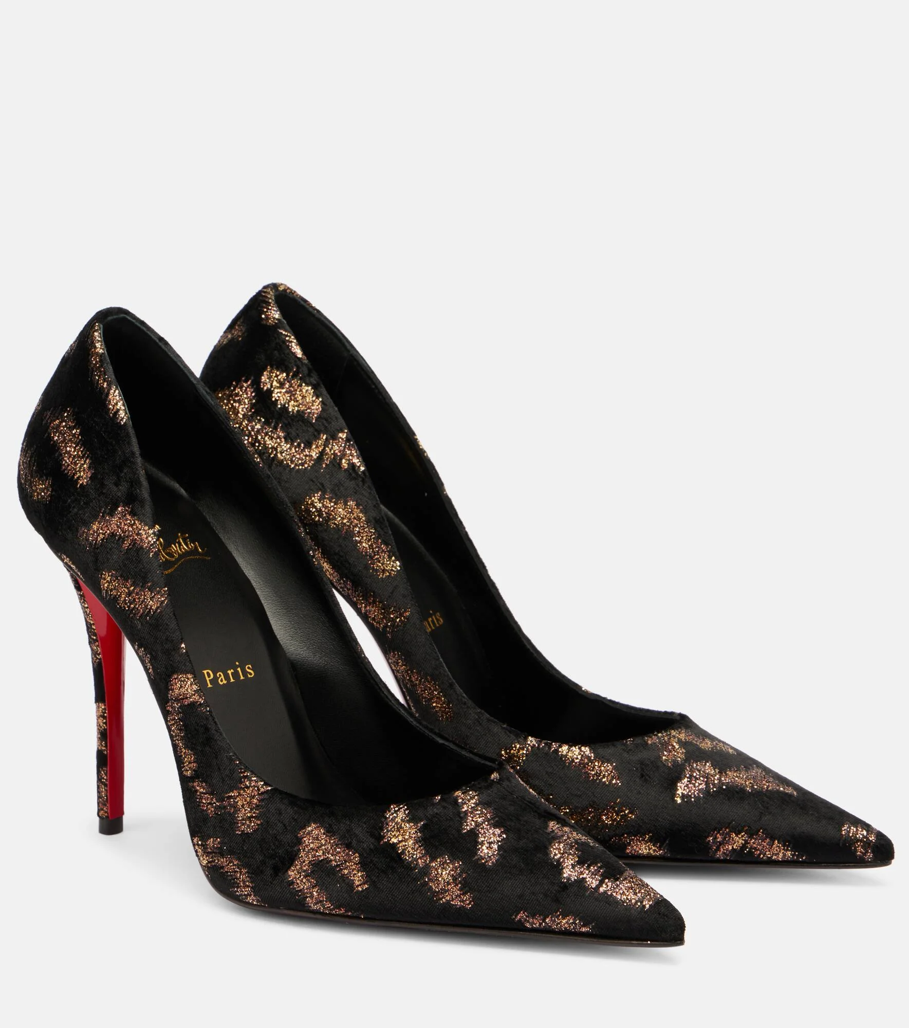 Miss Z leopard-print velvet pumps - 1
