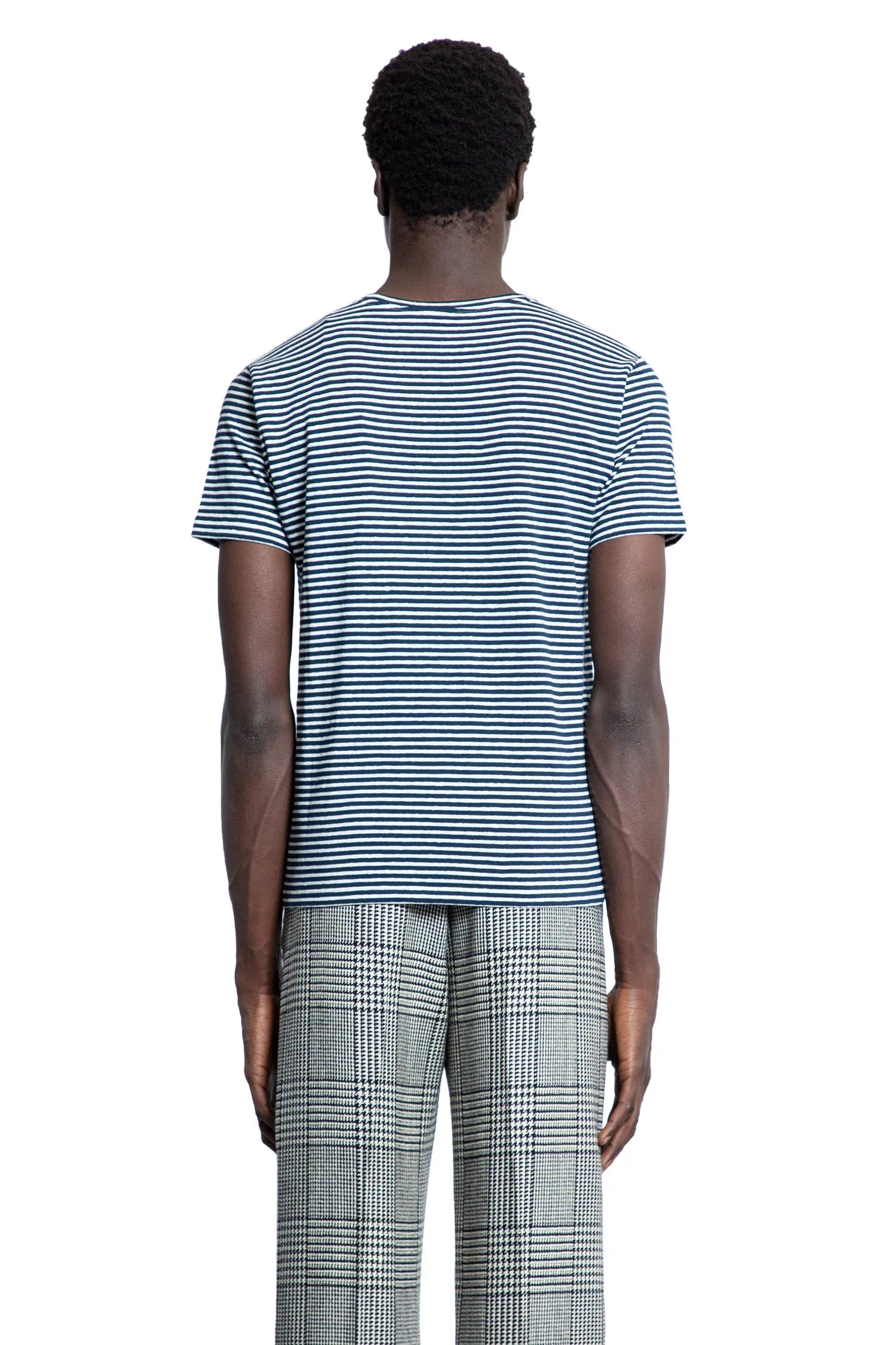 Striped-Cotton-Linen-Chez-Valentino-T-Shirt - 3
