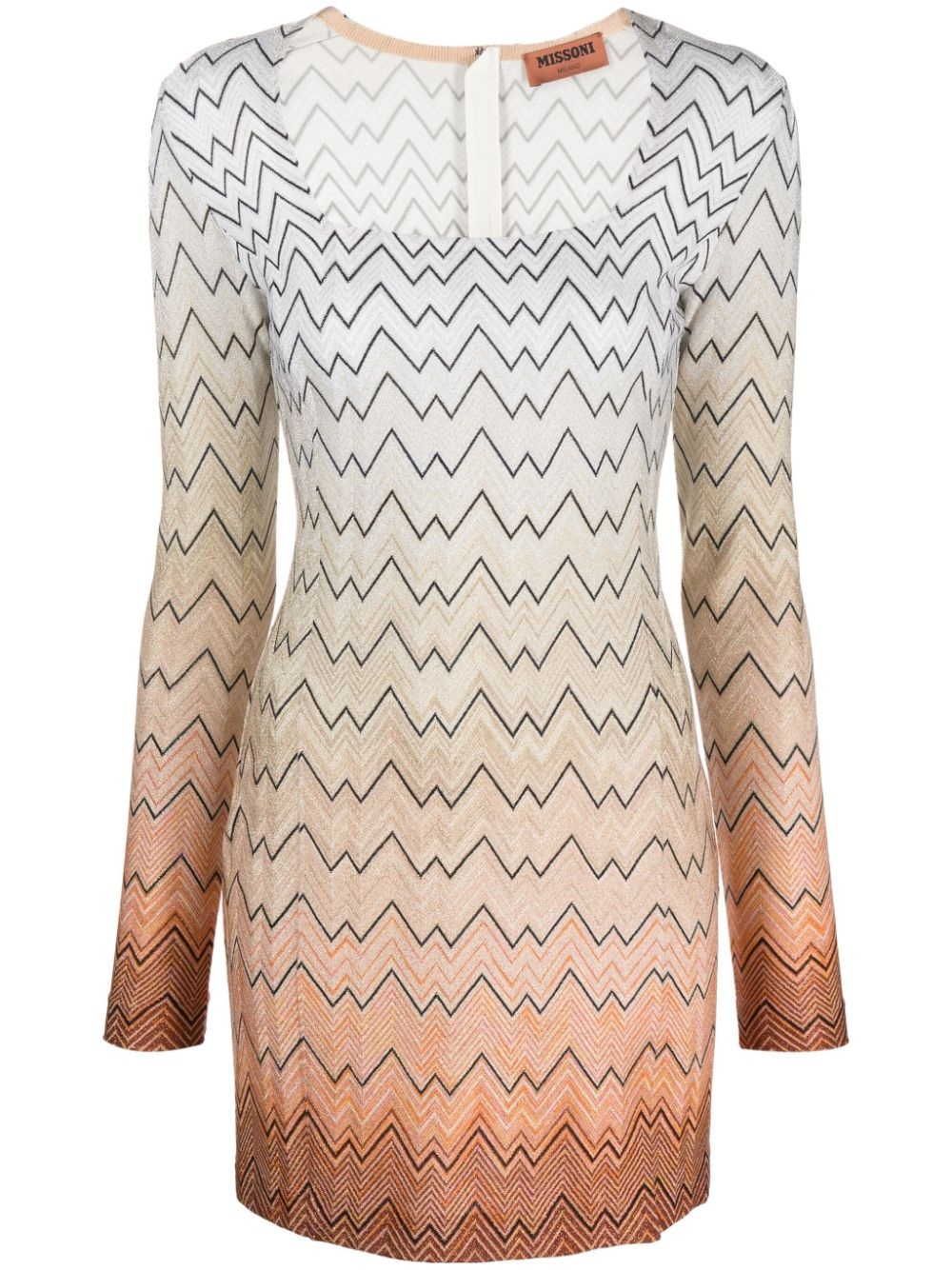 zigzag intarsia-knit minidress - 1