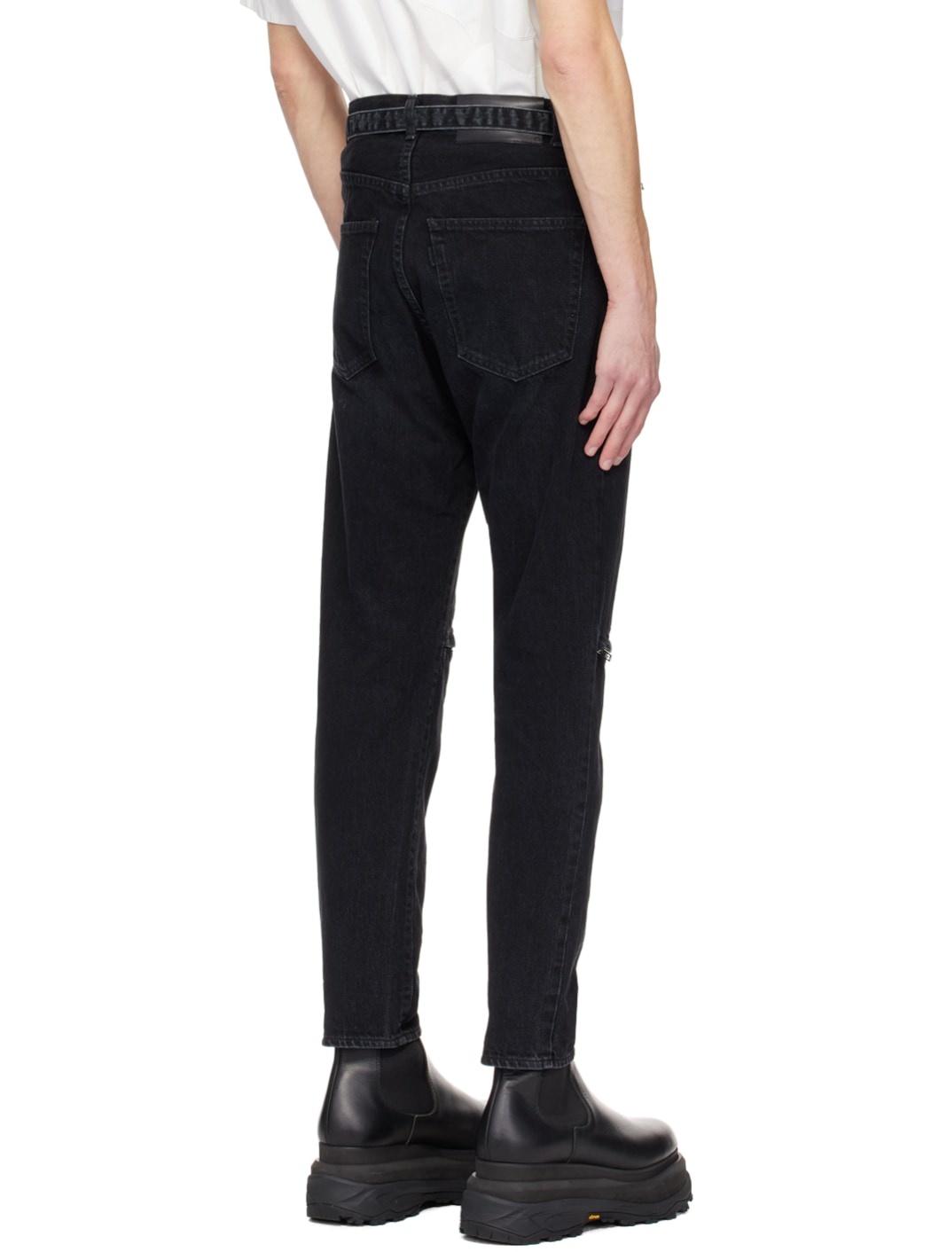 Black Zip Jeans - 3