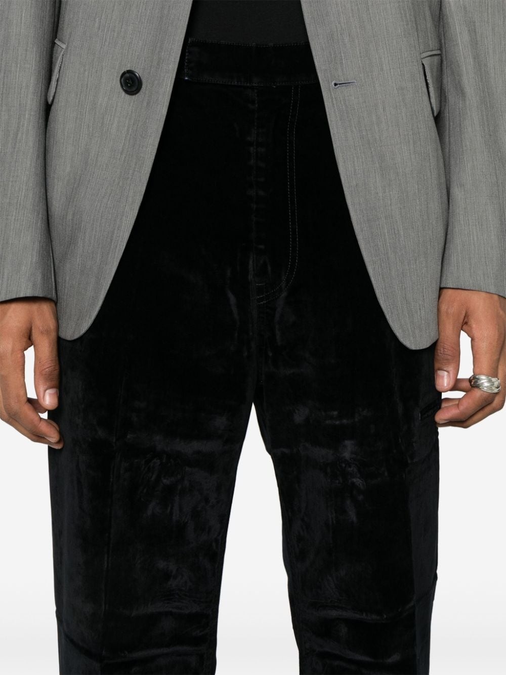 velvet straight-leg jeans - 5