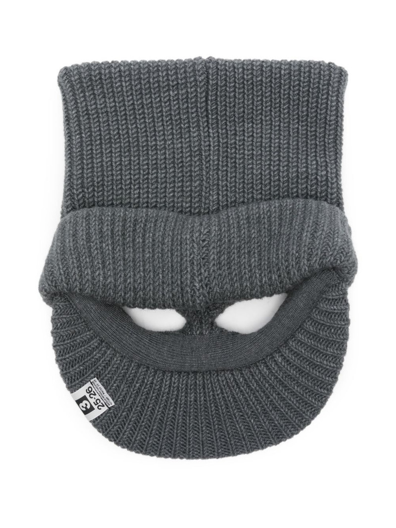 Maison MIHARAYASUHIRO eyelet wool balaclava outlook