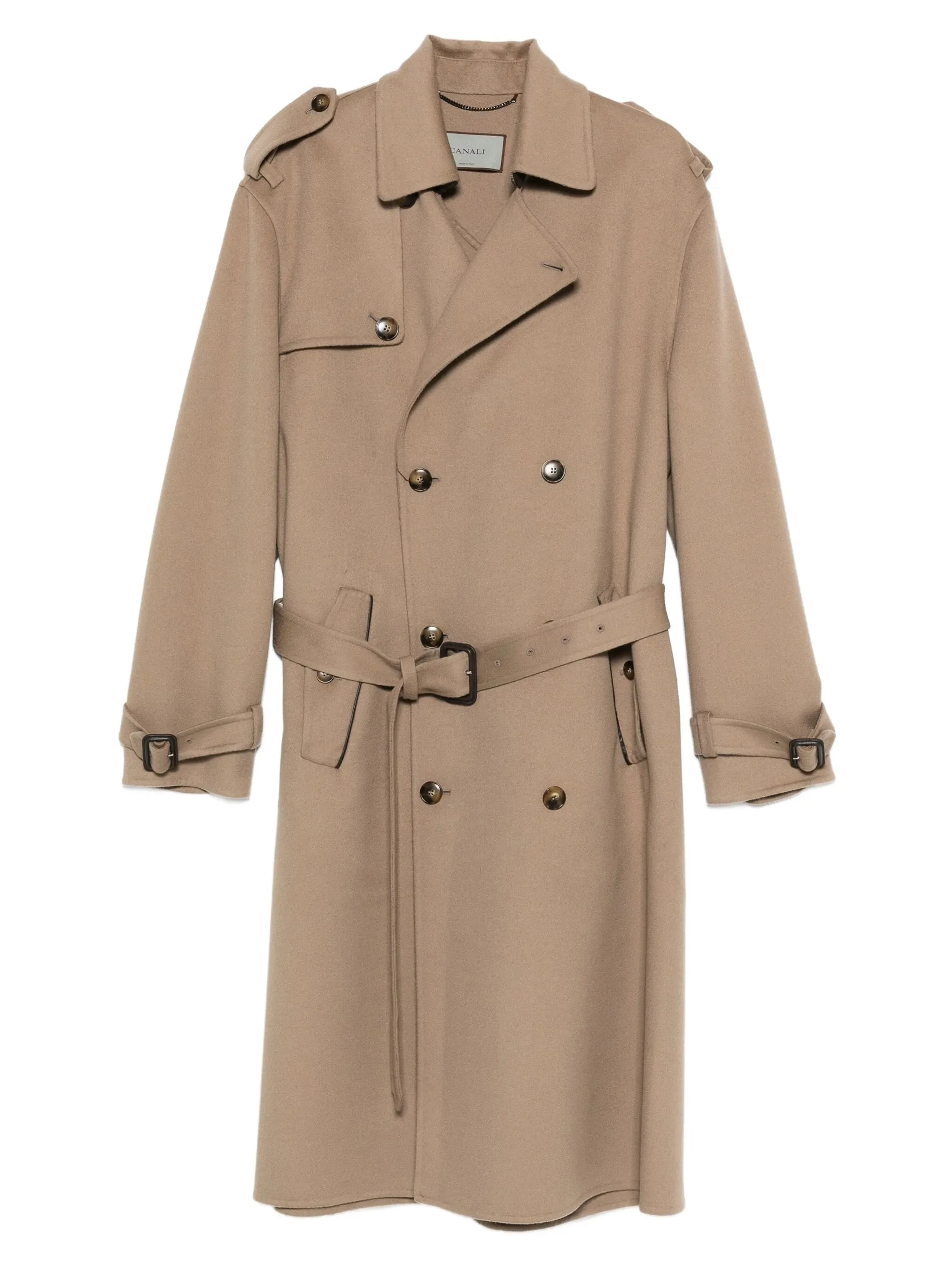 Canali Belted Double-breasted Coat - 1
