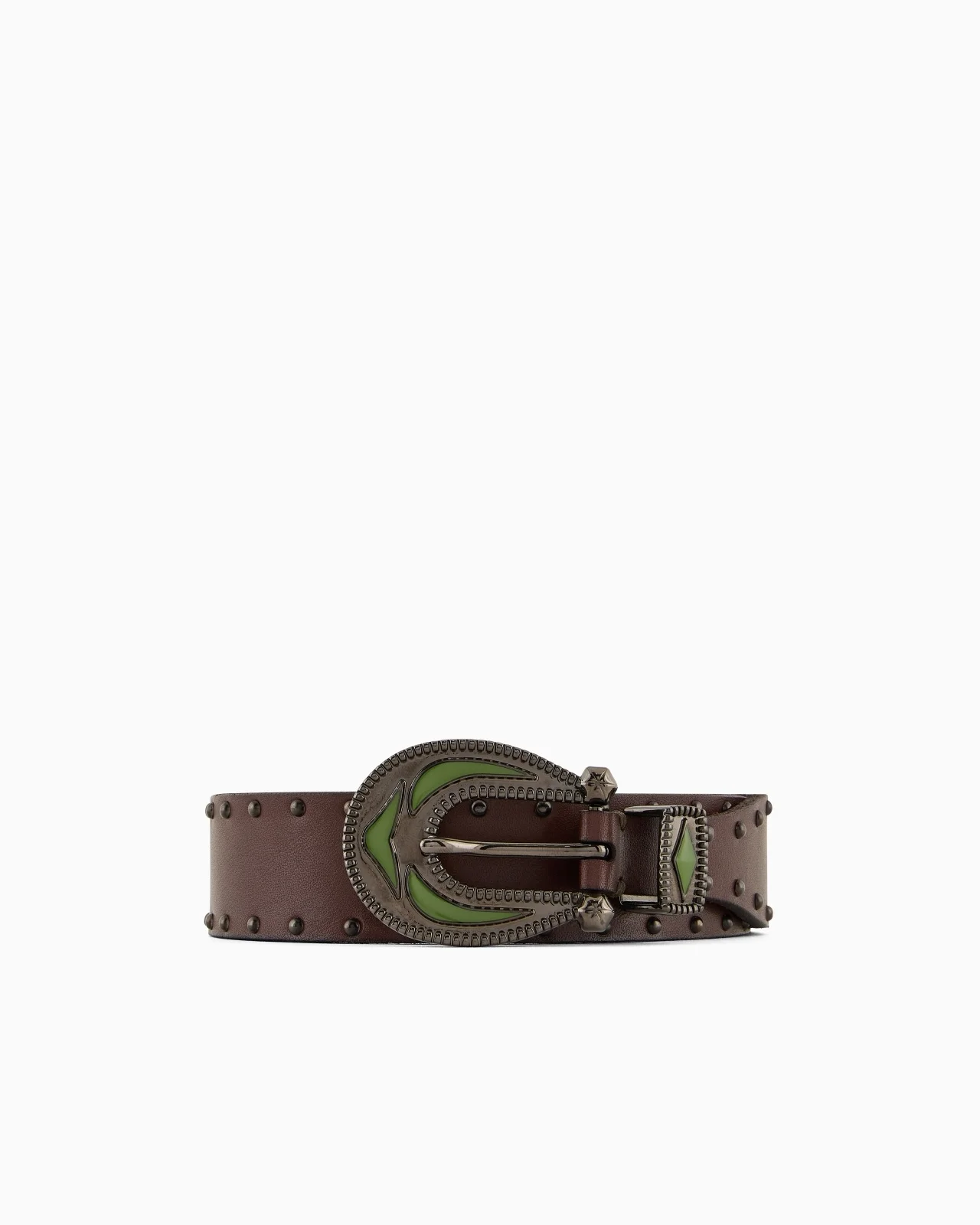 LEATHER BELT WITH METAL DETAIL - 1