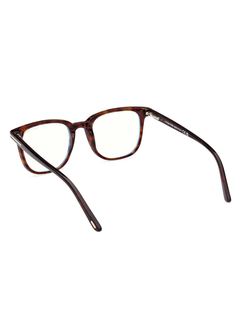 Women's 50MM Square Clip-On Glasses - Classic Havana Blue 5