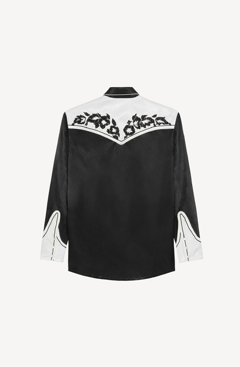 KENZO 'Western Flower' casual satin shirt outlook