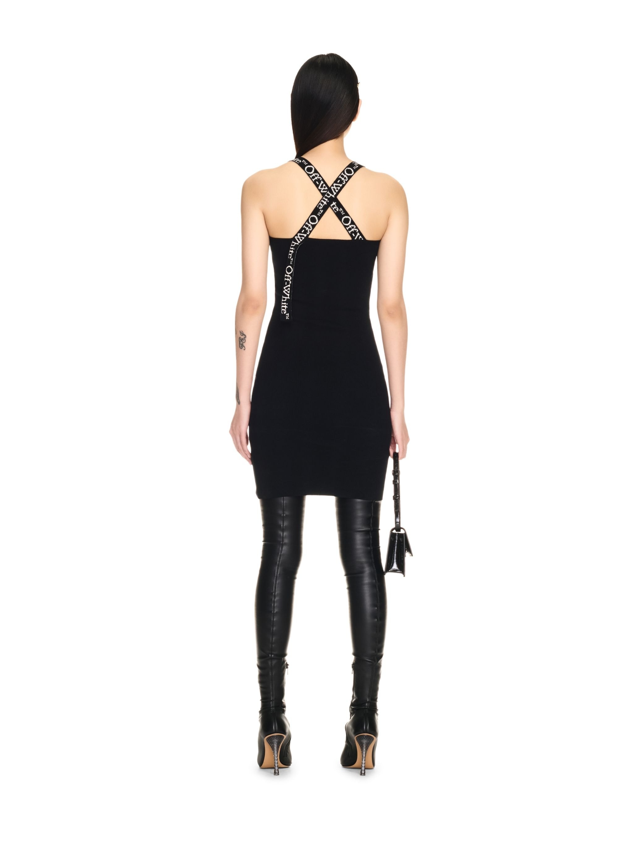 Black Logoband Tank Dress - 4