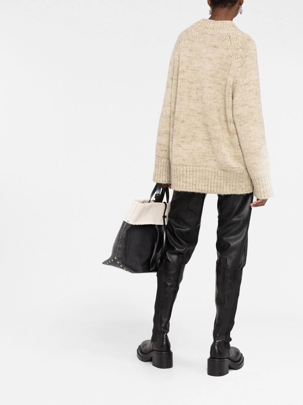 chunky-knit crew-neck jumper - 5