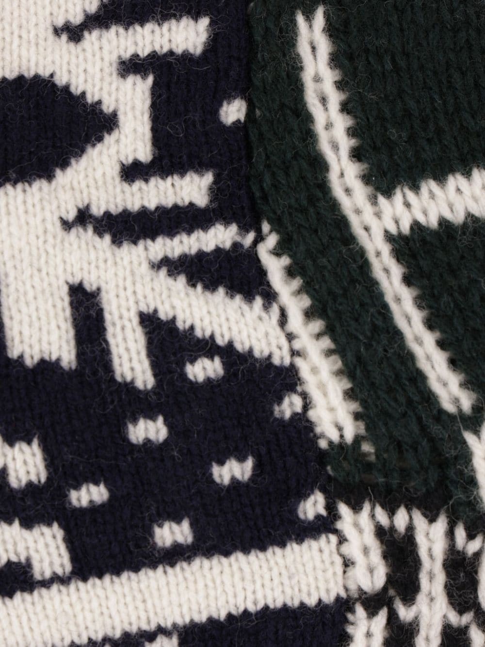 patchwork short-sleeve sweater - 3