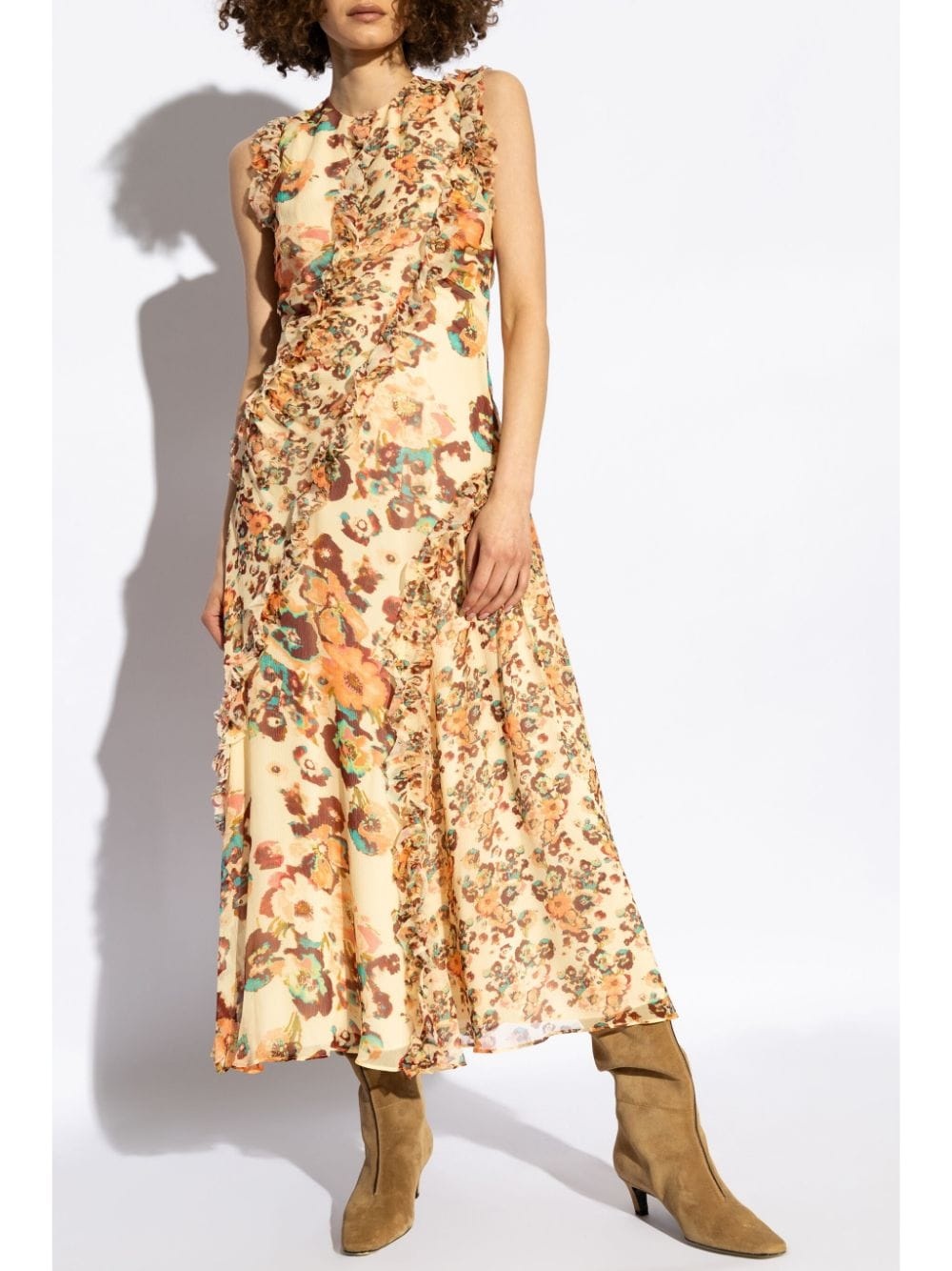 Avrelie floral-print silk dress - 3