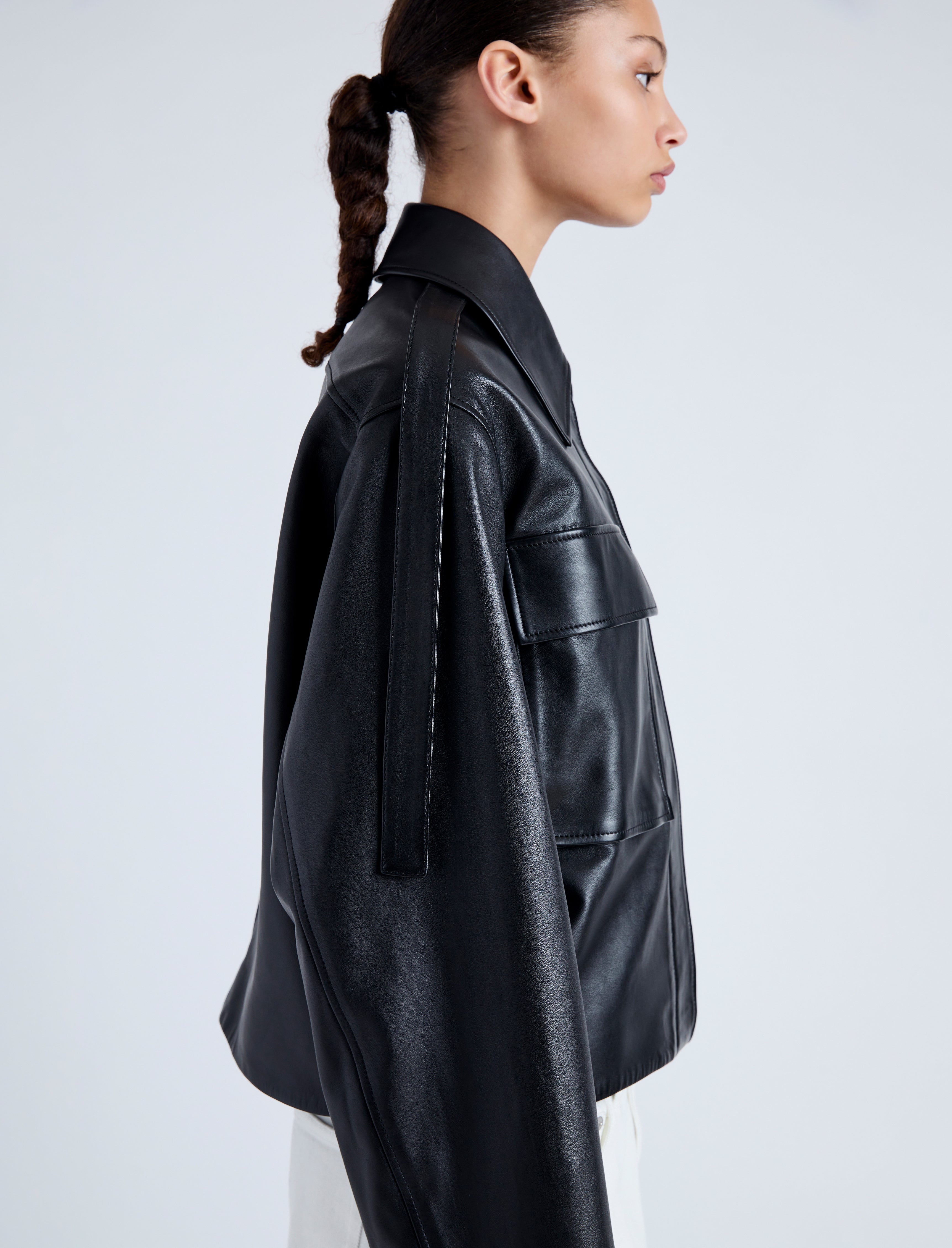 Dylan Jacket in Glossy Leather - 6