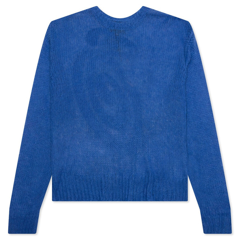 S LOOSE KNIT SWEATER - BLUE - 1