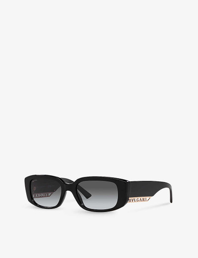 BVLGARI BV8259 branded-arm rectangle-frame acetate sunglasses outlook