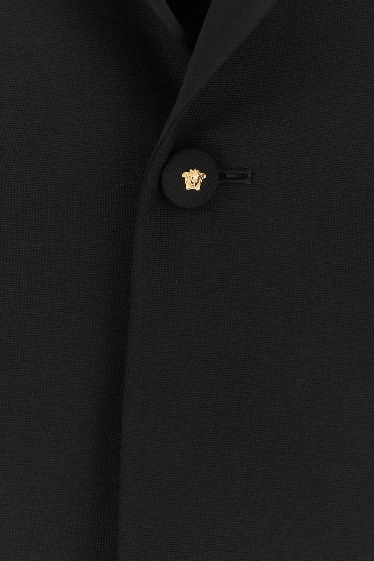 Black wool blend blazer - 5