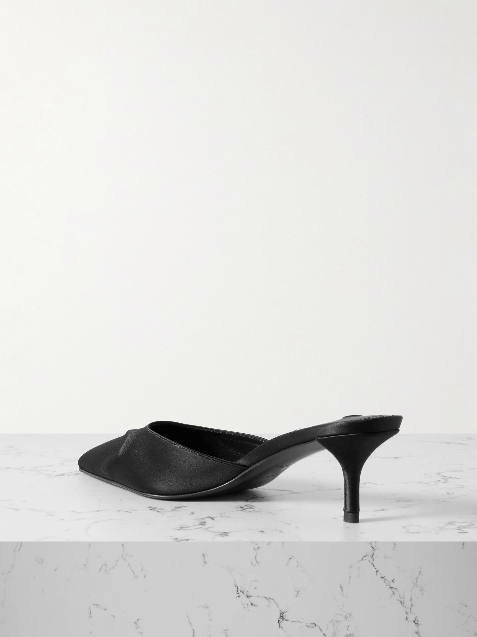 55 satin mules Black - 3