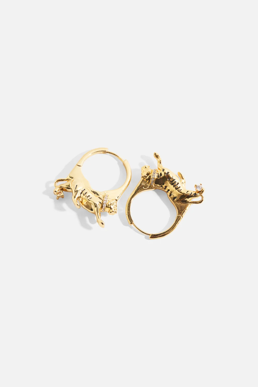 GILDED REALMS LEOPARD EARRINGS GOLD - 1