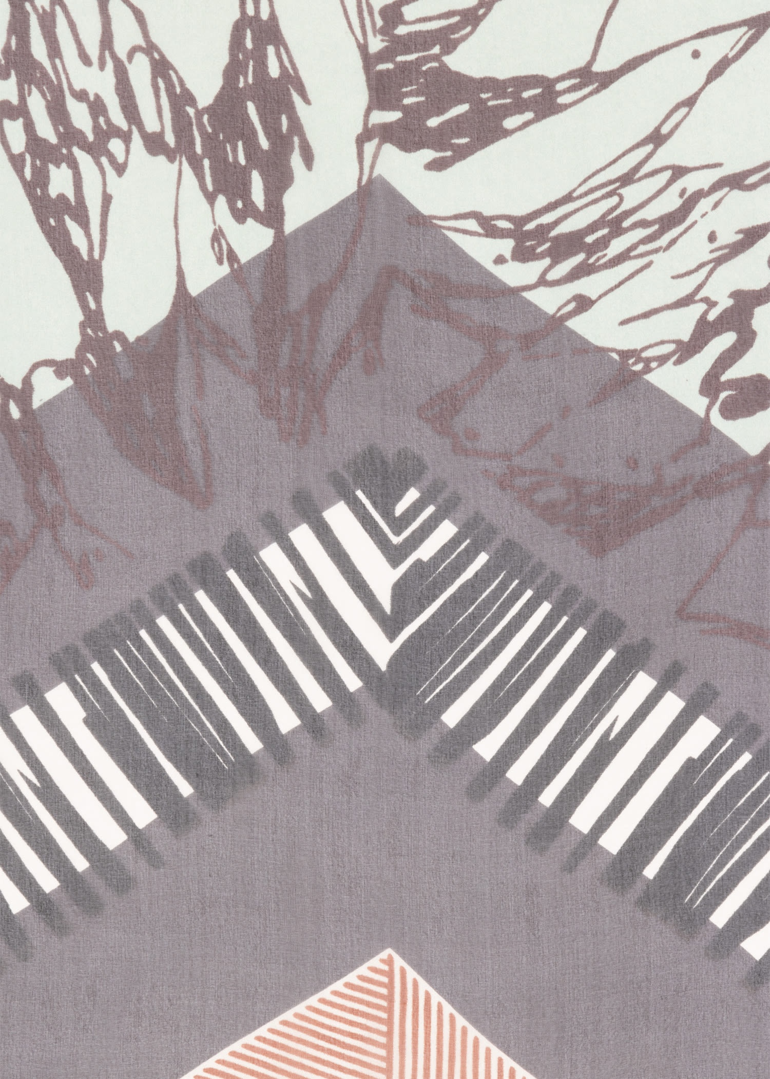 'Assembled Stripe' Silk Scarf - 3