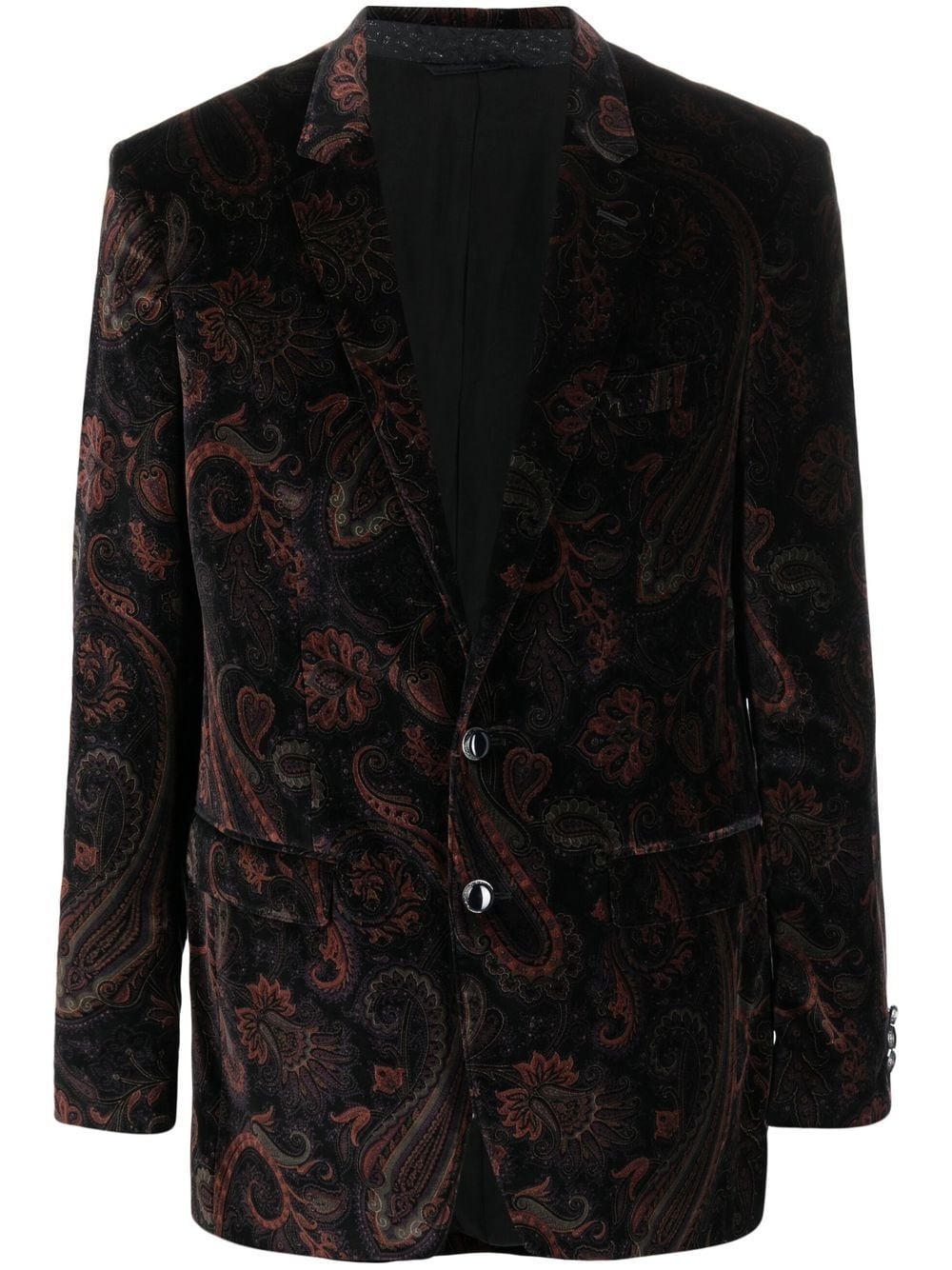 paisley-print single-breasted blazer - 1