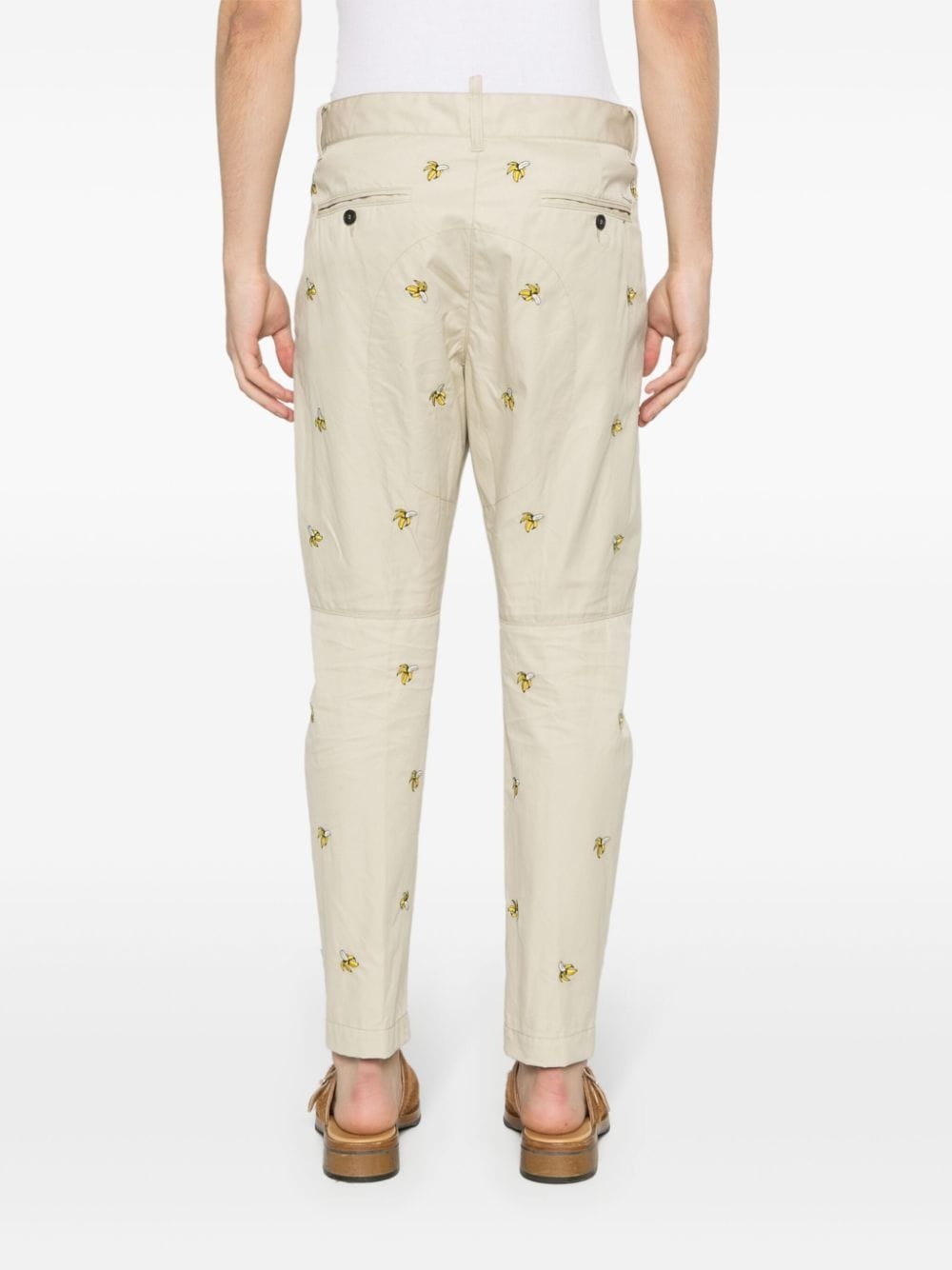 Embroidered Fruits chino pants - 4