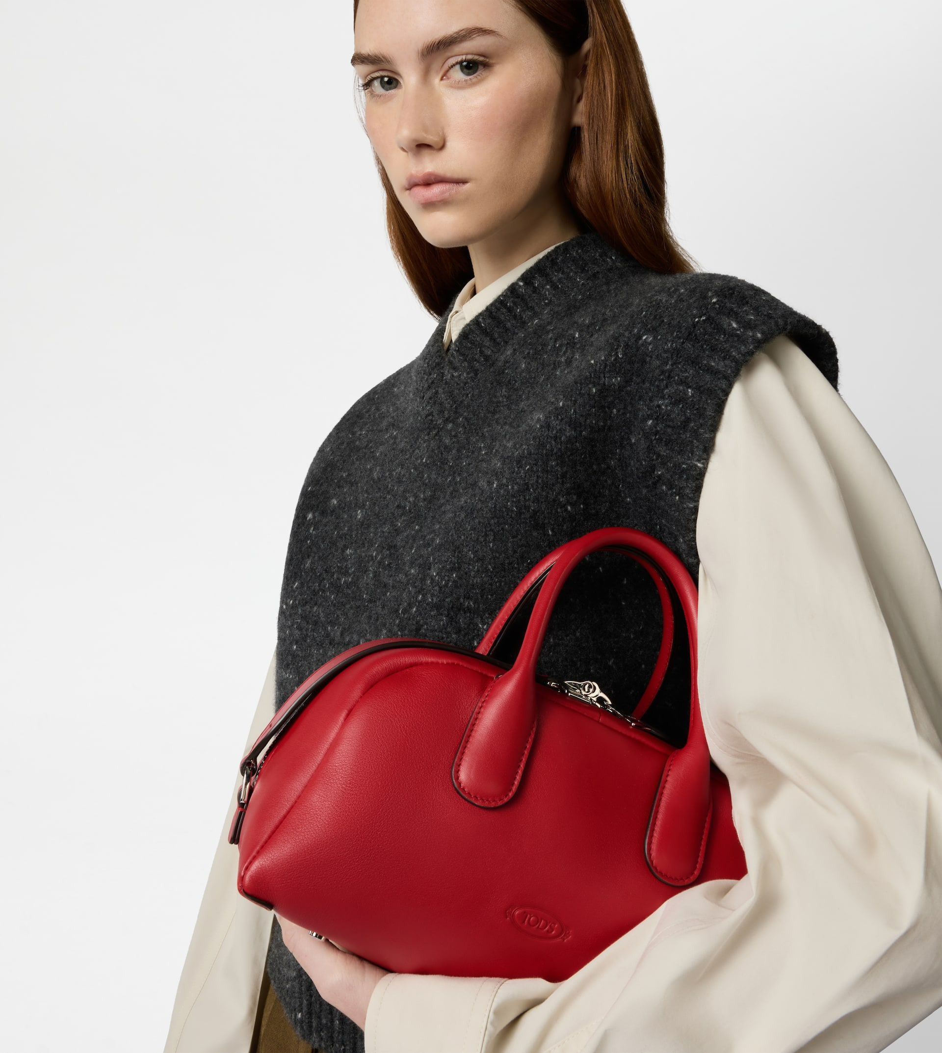 TOD'S DARSENA IN LEATHER SMALL - RED - 7