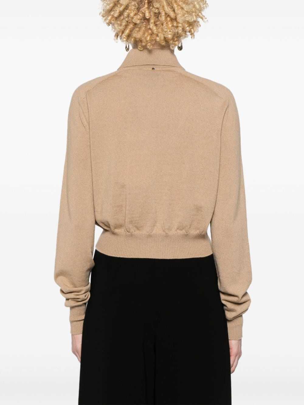 detachable-collar wool cardigan - 4