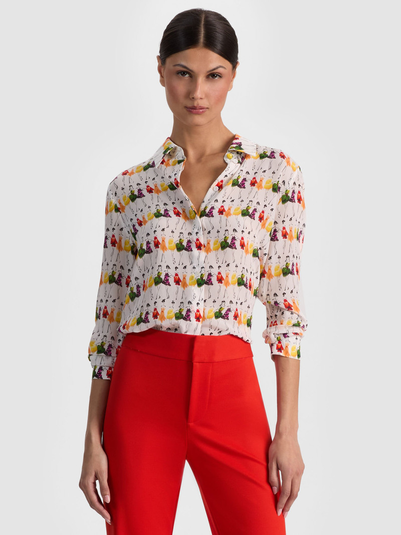 A+O X GRETCHEN ROEHRS WILLA SILK BLOUSE 2