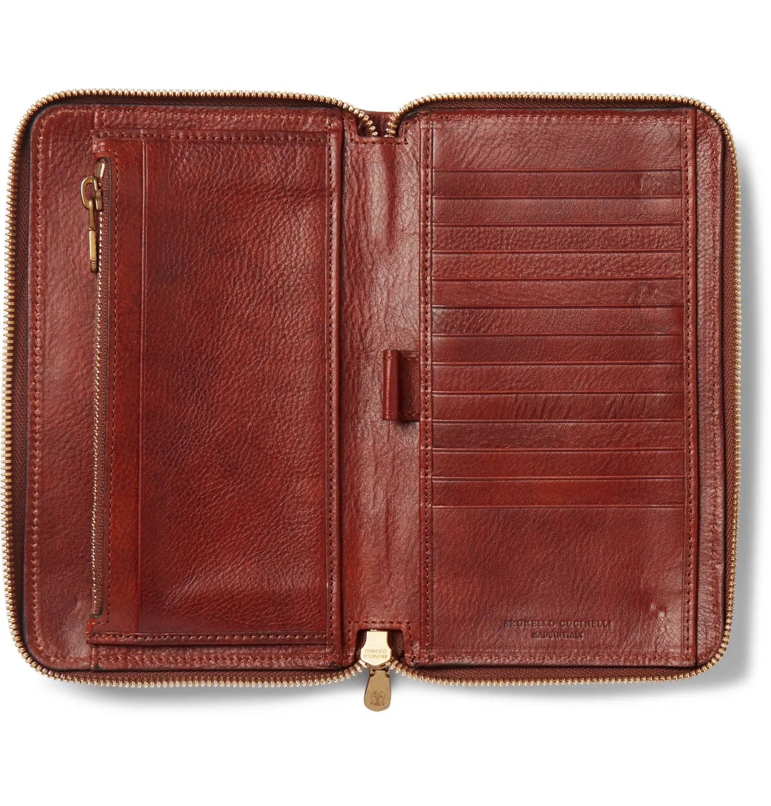 Burnished Full-Grain Leather Zip-Around Wallet - 2