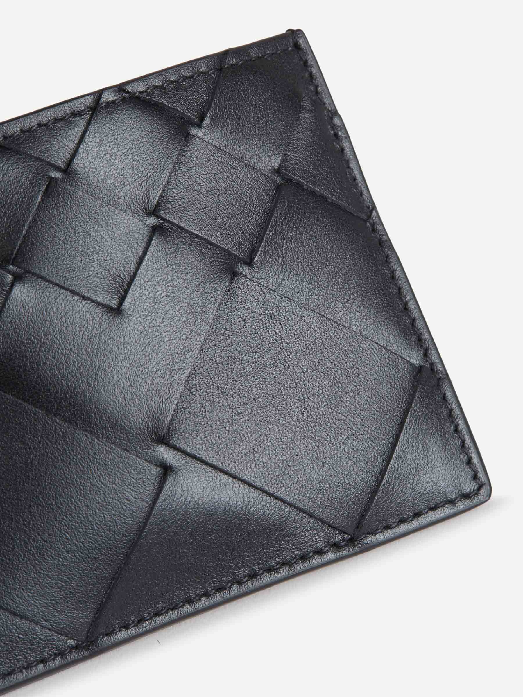 INTRECCIATO LEATHER CARD HOLDER - 4